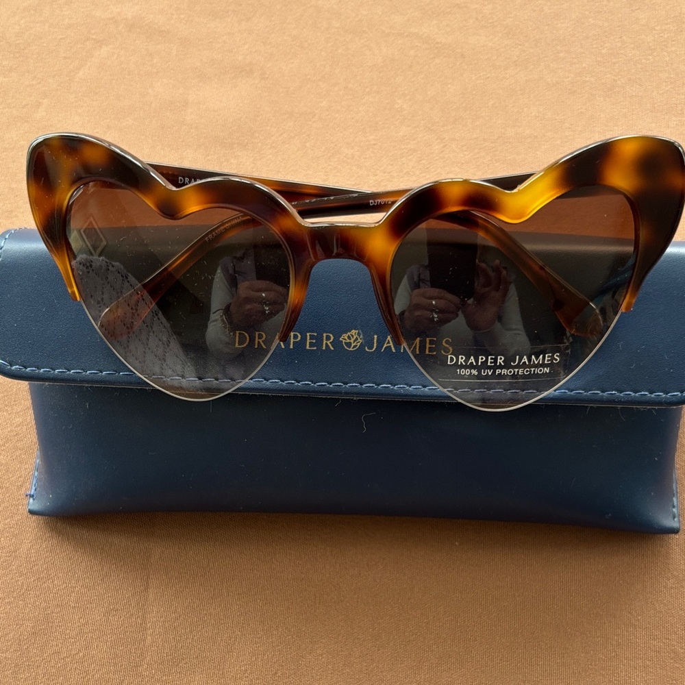 Draper James Brown Heart Sunglasses